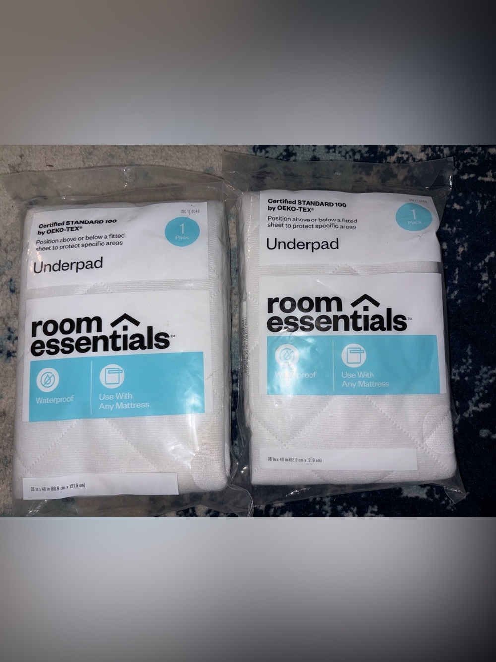 NWT Room Essentials Underpad Waterproof 35x48 (2 Pack)